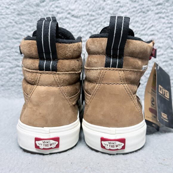 Vans Sk8 Hi MTE 2 Mens Size 8 Sneakers Shoes Chipmunk Brown Leather Marshmallow - Picture 5 of 10
